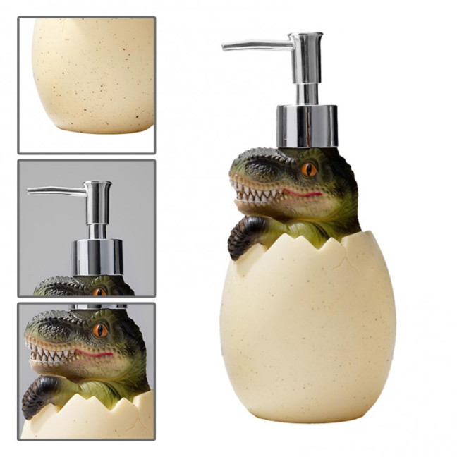560ml Lotion Dispenser Large Capacity Cute Dinosaur Refillable Empty Bottle Hand Cleanser Shampoo Container Bathroom Supplies 