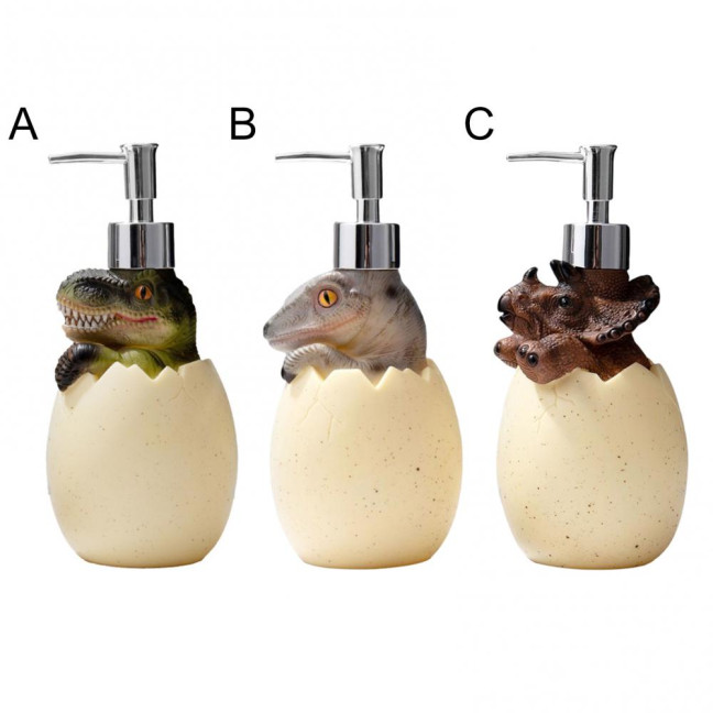 560ml Lotion Dispenser Large Capacity Cute Dinosaur Refillable Empty Bottle Hand Cleanser Shampoo Container Bathroom Supplies 