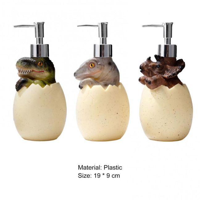 560ml Lotion Dispenser Large Capacity Cute Dinosaur Refillable Empty Bottle Hand Cleanser Shampoo Container Bathroom Supplies 