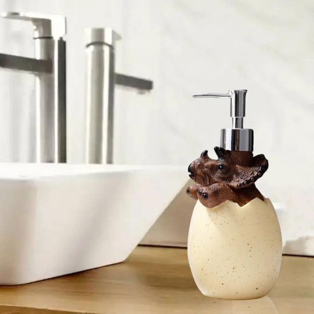 560ml Lotion Dispenser Large Capacity Cute Dinosaur Refillable Empty Bottle Hand Cleanser Shampoo Container Bathroom Supplies 