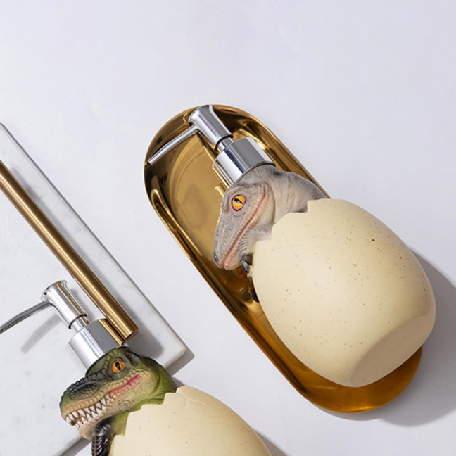 560ml Lotion Dispenser Large Capacity Cute Dinosaur Refillable Empty Bottle Hand Cleanser Shampoo Container Bathroom Supplies 