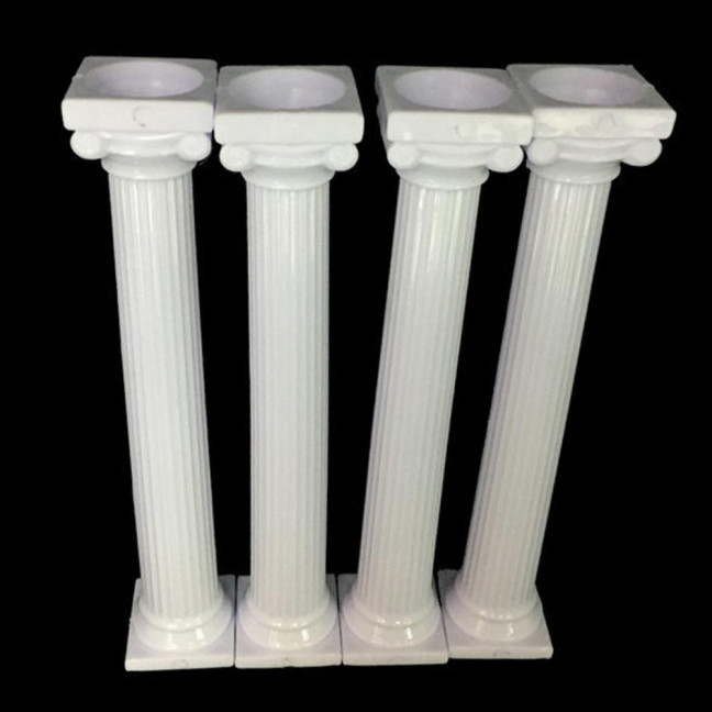 4Pcs/Set Cake Rods Non-stick Reusable Plastic Delicate Cake Standing Grecian Pillars Gathering Supplies 4Pcs/Set Cake Rods Non-stick Reusable Plastic Delicate Cake Standing Grecian Pillars Gathering Supplies