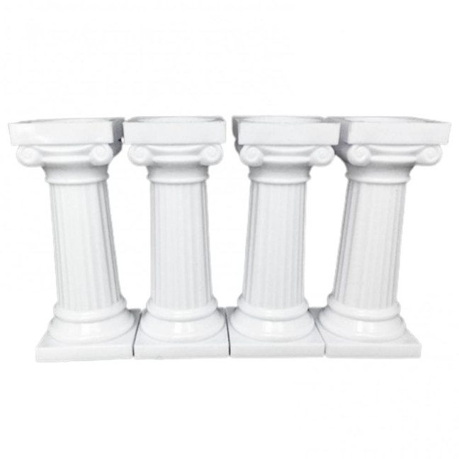4Pcs/Set Cake Rods Non-stick Reusable Plastic Delicate Cake Standing Grecian Pillars Gathering Supplies 4Pcs/Set Cake Rods Non-stick Reusable Plastic Delicate Cake Standing Grecian Pillars Gathering Supplies