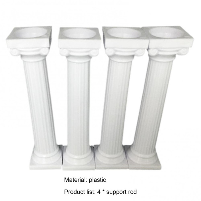 4Pcs/Set Cake Rods Non-stick Reusable Plastic Delicate Cake Standing Grecian Pillars Gathering Supplies 4Pcs/Set Cake Rods Non-stick Reusable Plastic Delicate Cake Standing Grecian Pillars Gathering Supplies