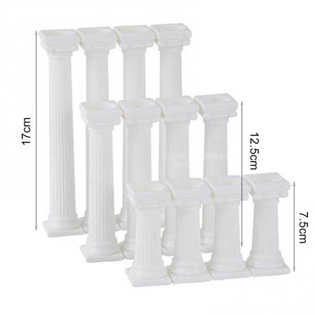 4Pcs/Set Cake Rods Non-stick Reusable Plastic Delicate Cake Standing Grecian Pillars Gathering Supplies 4Pcs/Set Cake Rods Non-stick Reusable Plastic Delicate Cake Standing Grecian Pillars Gathering Supplies