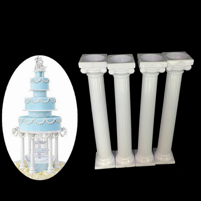 4Pcs/Set Cake Rods Non-stick Reusable Plastic Delicate Cake Standing Grecian Pillars Gathering Supplies 4Pcs/Set Cake Rods Non-stick Reusable Plastic Delicate Cake Standing Grecian Pillars Gathering Supplies