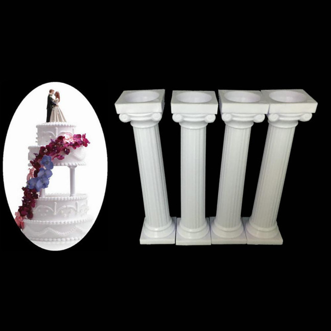 4Pcs/Set Cake Rods Non-stick Reusable Plastic Delicate Cake Standing Grecian Pillars Gathering Supplies 4Pcs/Set Cake Rods Non-stick Reusable Plastic Delicate Cake Standing Grecian Pillars Gathering Supplies