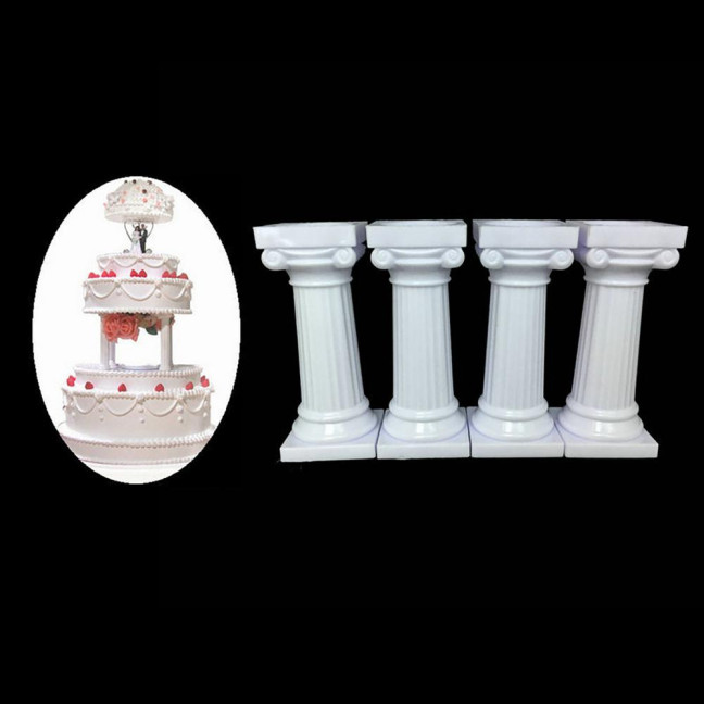 4Pcs/Set Cake Rods Non-stick Reusable Plastic Delicate Cake Standing Grecian Pillars Gathering Supplies 4Pcs/Set Cake Rods Non-stick Reusable Plastic Delicate Cake Standing Grecian Pillars Gathering Supplies