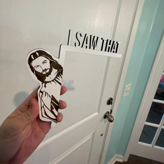 Creative Door Frame Decorative Funny I Saw That Human Image Door Trim Household Supplies 