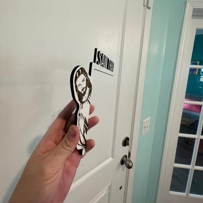 Creative Door Frame Decorative Funny I Saw That Human Image Door Trim Household Supplies 