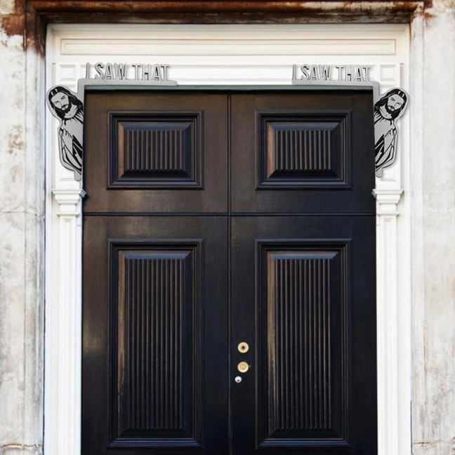 Creative Door Frame Decorative Funny I Saw That Human Image Door Trim Household Supplies 