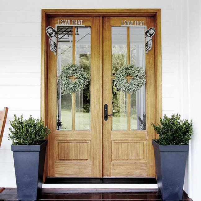 Creative Door Frame Decorative Funny I Saw That Human Image Door Trim Household Supplies 