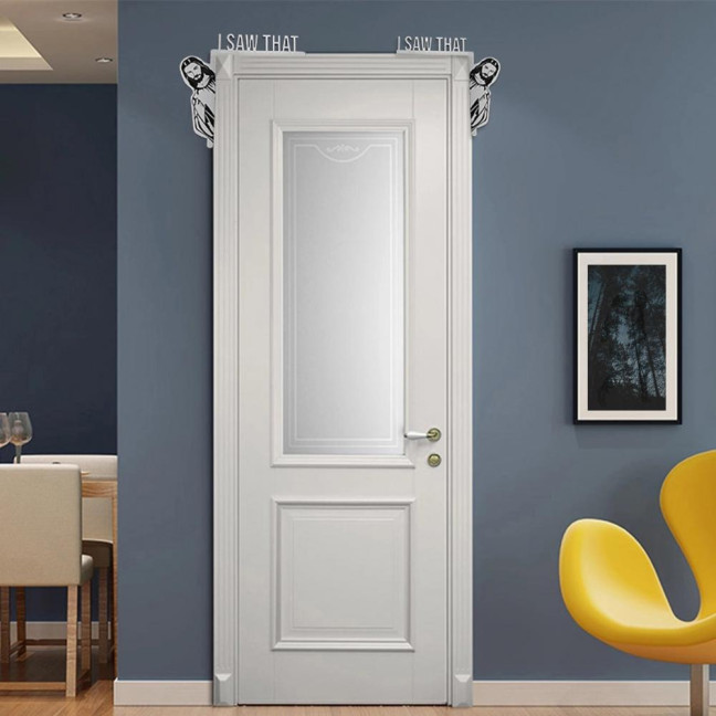 Creative Door Frame Decorative Funny I Saw That Human Image Door Trim Household Supplies 