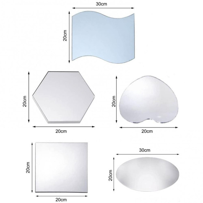 Mirror Surface Serving Tray Decorative Unique Table Centerpieces Candle Tray Party Supplies 