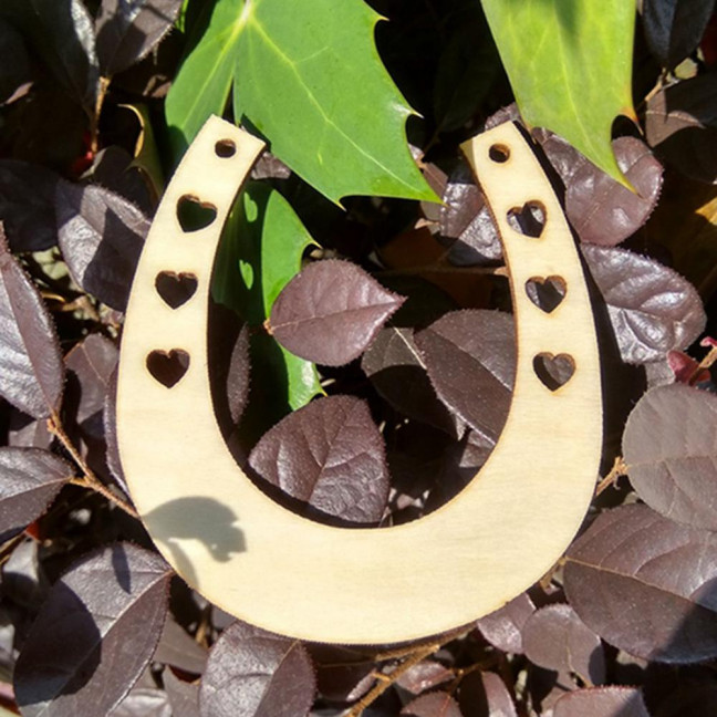 12Pcs Wood Chip Creative DIY Wood Horseshoe Shape Wood Slices School Handmaking 12Pcs Wood Chip Creative DIY Wood Horseshoe Shape Wood Slices School Handmaking