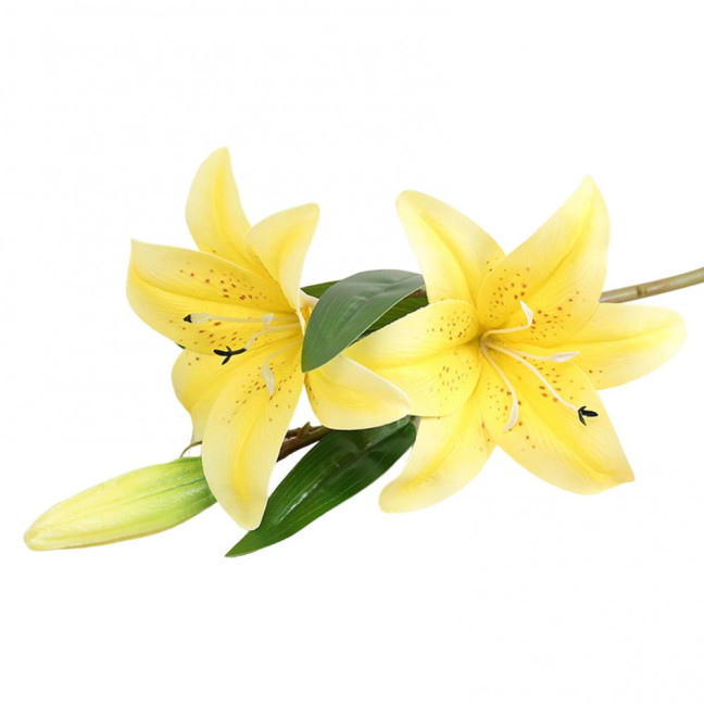 1Pc Artificial Flower Decorative Home Decoration Gift Short Branch Fake Lily Bouquet Simulation Flower for Living Room 