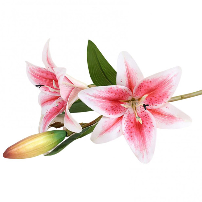 1Pc Artificial Flower Decorative Home Decoration Gift Short Branch Fake Lily Bouquet Simulation Flower for Living Room 