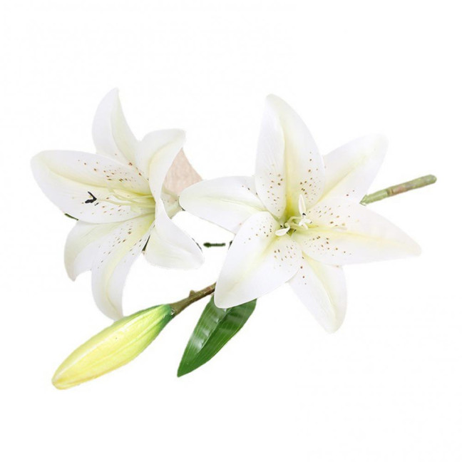 1Pc Artificial Flower Decorative Home Decoration Gift Short Branch Fake Lily Bouquet Simulation Flower for Living Room 