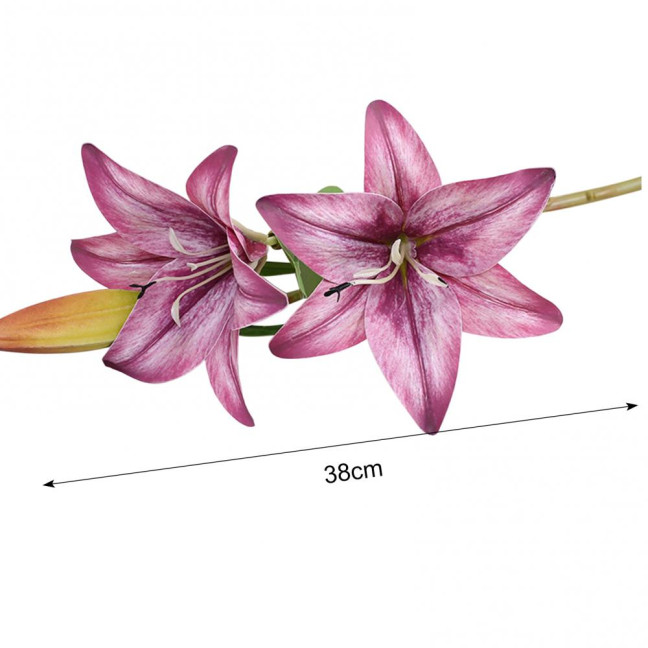 1Pc Artificial Flower Decorative Home Decoration Gift Short Branch Fake Lily Bouquet Simulation Flower for Living Room 