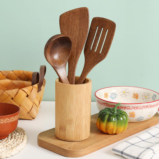 Cooking Spatula Heat-proof Anti-slip Wooden Daily Use Chef Cooking Wok Shovel Kitchenware Supplies 