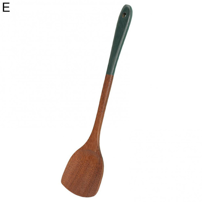 Cooking Spatula Heat-proof Anti-slip Wooden Daily Use Chef Cooking Wok Shovel Kitchenware Supplies 