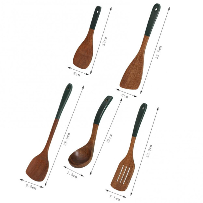 Cooking Spatula Heat-proof Anti-slip Wooden Daily Use Chef Cooking Wok Shovel Kitchenware Supplies 