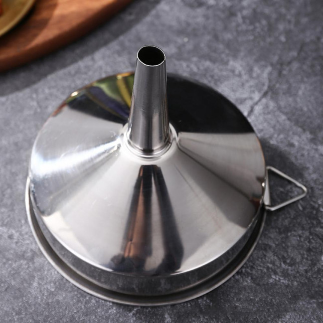 Liquid Funnel Food Grade Rust-proof Stainless Steel Oil Funnel Solid Food Powder Transfer Gadget Kitchen Tools 