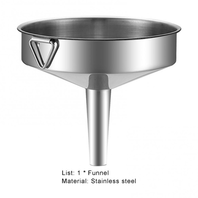 Liquid Funnel Food Grade Rust-proof Stainless Steel Oil Funnel Solid Food Powder Transfer Gadget Kitchen Tools 