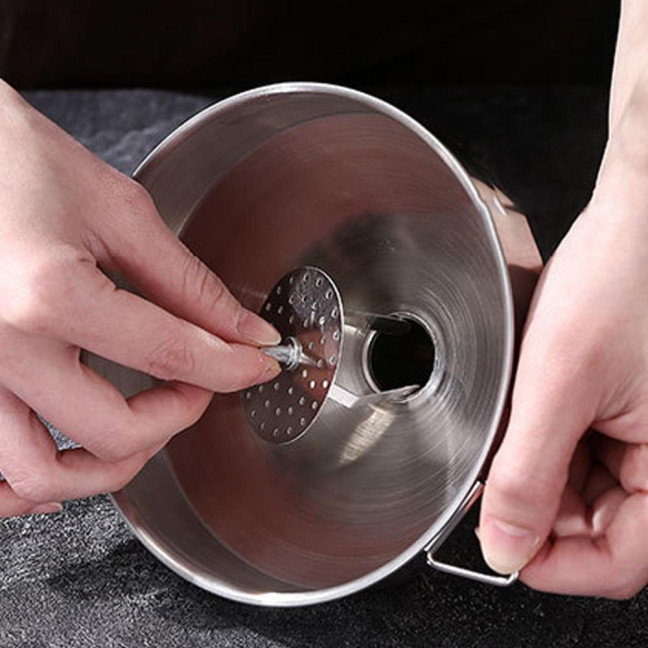 Liquid Funnel Food Grade Rust-proof Stainless Steel Oil Funnel Solid Food Powder Transfer Gadget Kitchen Tools 