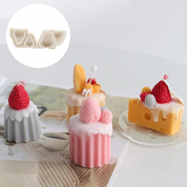 Cake Mold Non-stick DIY Making Professional Baking Tool 3D Mini Strawberry Silicone Mold Chocolate Fondant Mould Kitchen Supplies 