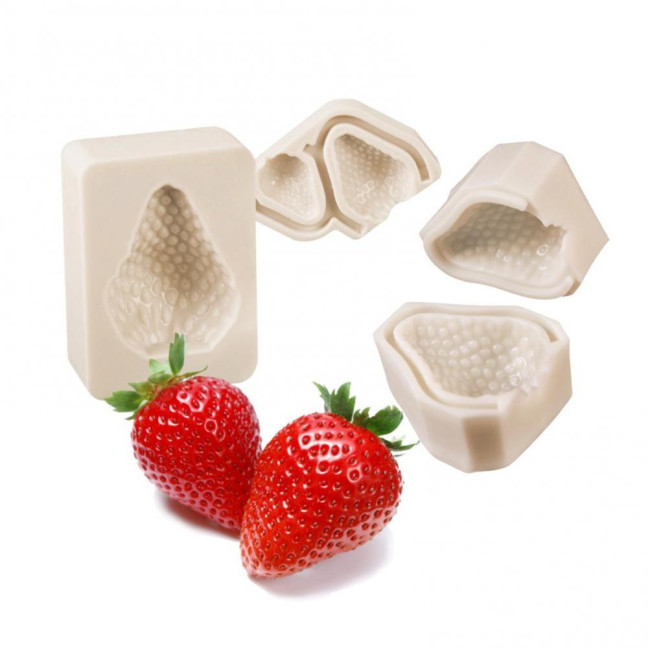 Cake Mold Non-stick DIY Making Professional Baking Tool 3D Mini Strawberry Silicone Mold Chocolate Fondant Mould Kitchen Supplies 