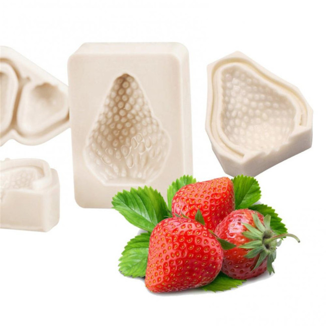 Cake Mold Non-stick DIY Making Professional Baking Tool 3D Mini Strawberry Silicone Mold Chocolate Fondant Mould Kitchen Supplies 