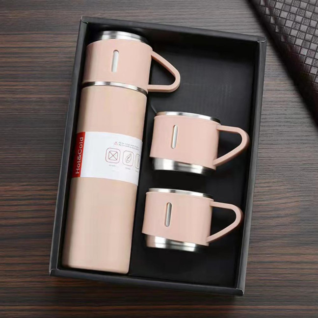 500ml Water Cup Large Capacity Leak-Proof Stainless Steel Double-Layer Vacuum Coffee Cup for Gift 