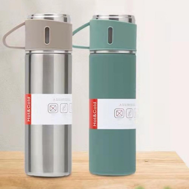 500ml Water Cup Large Capacity Leak-Proof Stainless Steel Double-Layer Vacuum Coffee Cup for Gift 