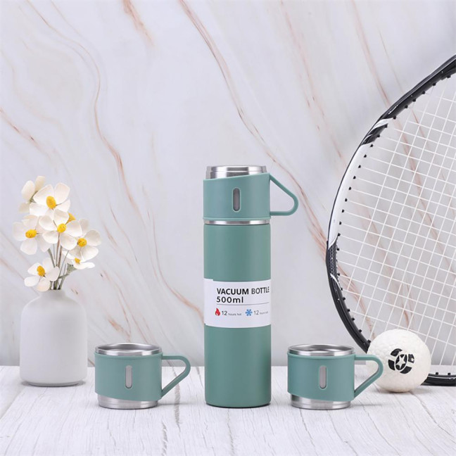 500ml Water Cup Large Capacity Leak-Proof Stainless Steel Double-Layer Vacuum Coffee Cup for Gift 