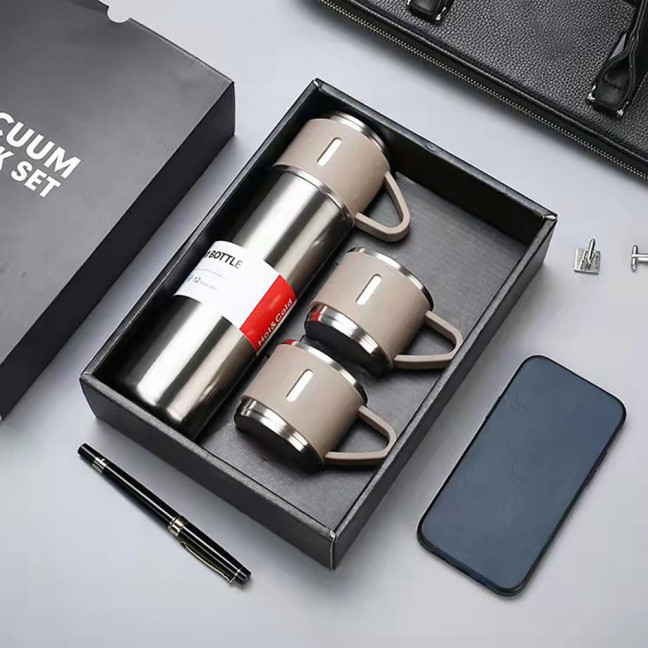 500ml Water Cup Large Capacity Leak-Proof Stainless Steel Double-Layer Vacuum Coffee Cup for Gift 