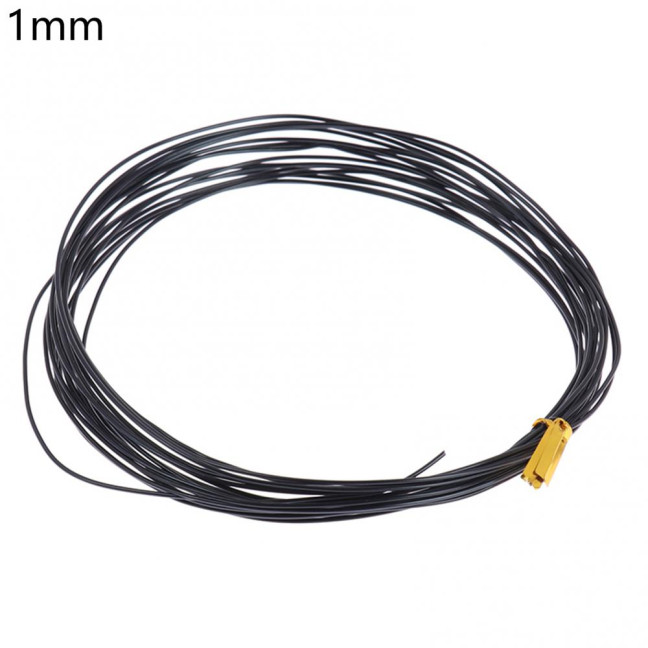 1 Roll 5m Bonsai Wire Bendable Reusable Rustproof Flexible Convenient Storage Plant Shape 6 Sizes Bonsai Branch Training Black Wire for Balcony