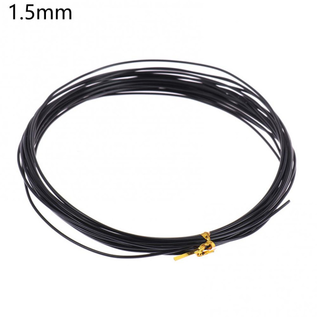 1 Roll 5m Bonsai Wire Bendable Reusable Rustproof Flexible Convenient Storage Plant Shape 6 Sizes Bonsai Branch Training Black Wire for Balcony