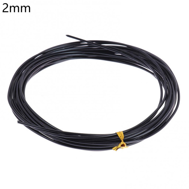 1 Roll 5m Bonsai Wire Bendable Reusable Rustproof Flexible Convenient Storage Plant Shape 6 Sizes Bonsai Branch Training Black Wire for Balcony