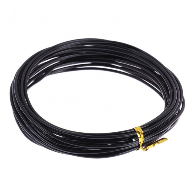 1 Roll 5m Bonsai Wire Bendable Reusable Rustproof Flexible Convenient Storage Plant Shape 6 Sizes Bonsai Branch Training Black Wire for Balcony