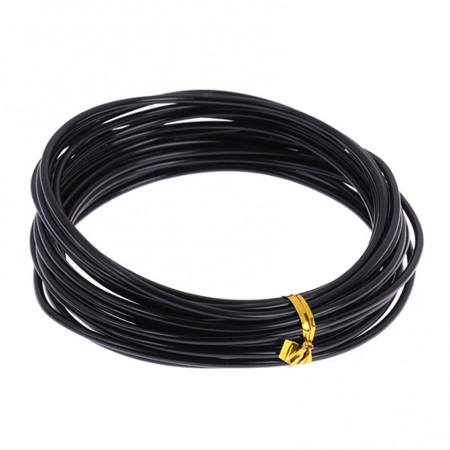 1 Roll 5m Bonsai Wire Bendable Reusable Rustproof Flexible Convenient Storage Plant Shape 6 Sizes Bonsai Branch Training Black Wire for Balcony