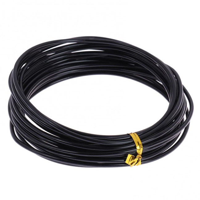 1 Roll 5m Bonsai Wire Bendable Reusable Rustproof Flexible Convenient Storage Plant Shape 6 Sizes Bonsai Branch Training Black Wire for Balcony