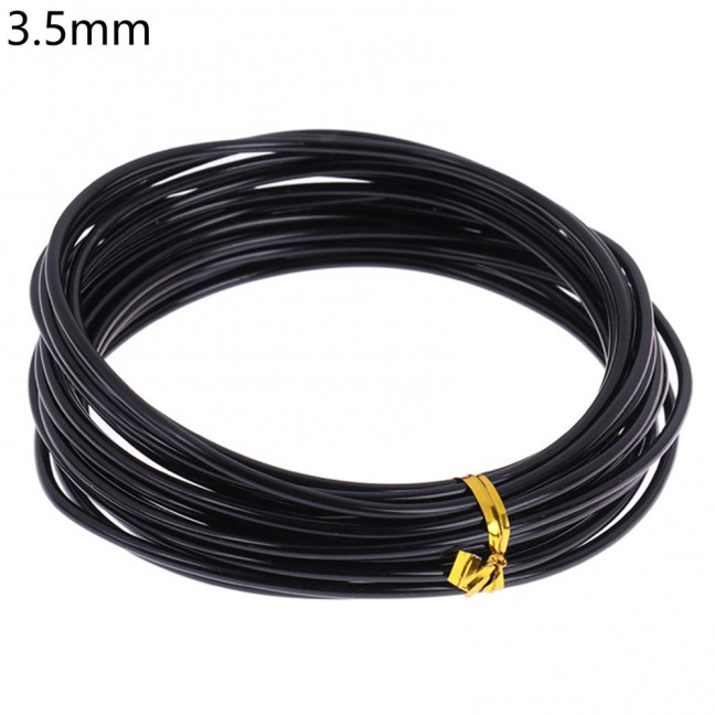 1 Roll 5m Bonsai Wire Bendable Reusable Rustproof Flexible Convenient Storage Plant Shape 6 Sizes Bonsai Branch Training Black Wire for Balcony