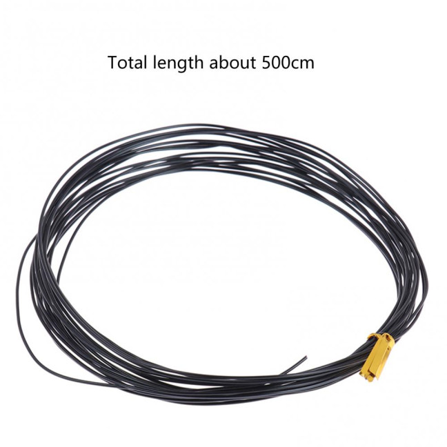 1 Roll 5m Bonsai Wire Bendable Reusable Rustproof Flexible Convenient Storage Plant Shape 6 Sizes Bonsai Branch Training Black Wire for Balcony