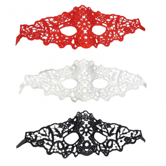 Face Cover Easy to Tie Hollow Out Lace Universal Comfortable Dancing Masque Party Supplies 