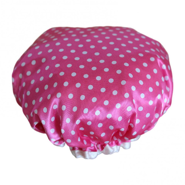 Shower Hat Elastic Multifunctional Thickened Reusable Comfortable Waterproof Double Layer Soft Large Brim Bath Cap Household Supplies