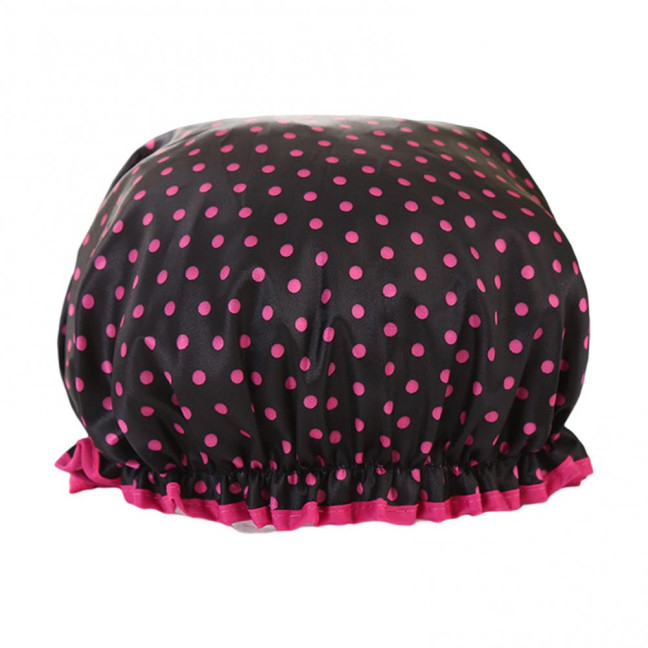 Shower Hat Elastic Multifunctional Thickened Reusable Comfortable Waterproof Double Layer Soft Large Brim Bath Cap Household Supplies