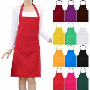 Kitchen Apron with Pocket Waterproof Oil-proof Sleeveless Grease Resistant Cooking Apron for Baking