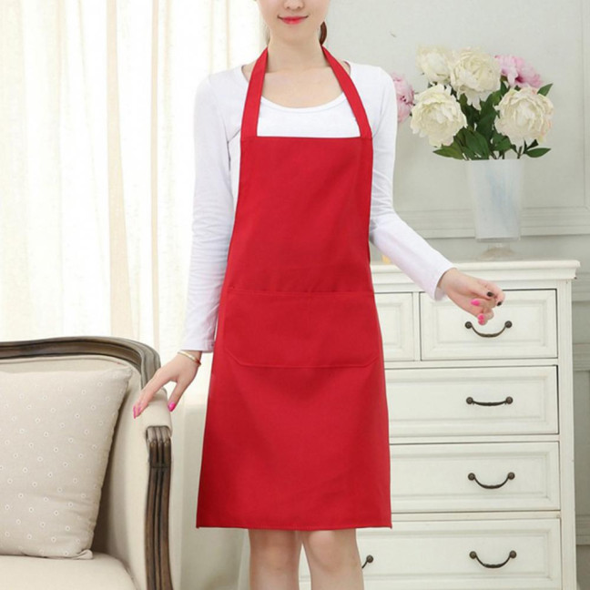 Kitchen Apron with Pocket Waterproof Oil-proof Sleeveless Grease Resistant Cooking Apron for Baking
