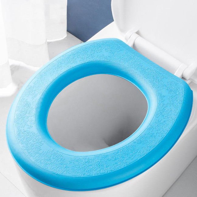 Flexible Toilet Cover All-inclusive Self-adhesive Waterproof Dorm Home Toilet Seat Thick Cushion Bathroom Accessory